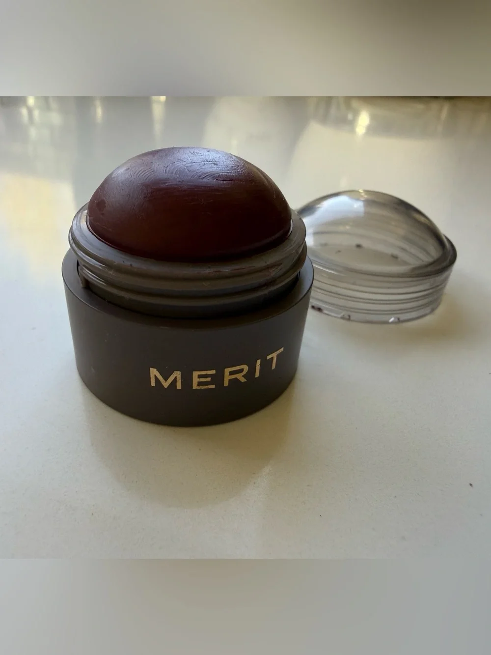 Merit Flush Balm Cream Blush in Mood - full size.